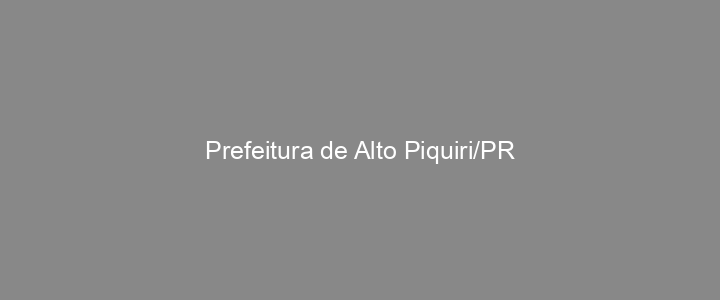 Provas Anteriores Prefeitura de Alto Piquiri/PR